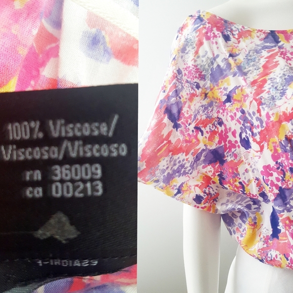 Vtg 90's-Y2K Calvin Klein Top🎀 Multicolor|Drop Shoulder|Elastic Waistline - Picture 6 of 8